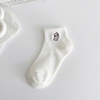 Women's Casual Heart Shape Solid Color Bow Knot Cotton Jacquard Crew Socks A Pair sku image 2