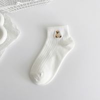 Women's Casual Heart Shape Solid Color Bow Knot Cotton Jacquard Crew Socks A Pair sku image 5
