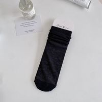 Women's Simple Style Solid Color Cotton Mesh Crew Socks A Pair sku image 1