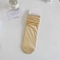 Women's Simple Style Solid Color Cotton Mesh Crew Socks A Pair sku image 4