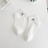 Frau Preppy-stil Herzform Baumwolle Crew Socken Ein Paar sku image 2