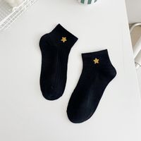 Frau Preppy-stil Herzform Baumwolle Crew Socken Ein Paar sku image 7