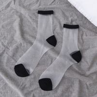 Women's Japanese Style Heart Shape Solid Color Nylon Polyester Jacquard Crew Socks A Pair sku image 2