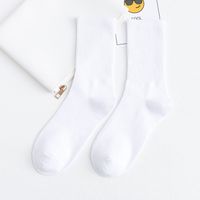 Women's Sports Solid Color Cotton Crew Socks A Pair sku image 3