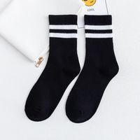 Women's Sports Solid Color Cotton Crew Socks A Pair sku image 1