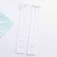 Women's Sweet Solid Color Velvet Nylon Spandex Crew Socks A Pair sku image 5
