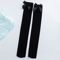 Women's Sweet Solid Color Velvet Nylon Spandex Crew Socks A Pair sku image 6