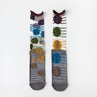Women's Streetwear Color Block Nylon Crew Socks A Pair sku image 7