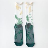 Women's Streetwear Color Block Nylon Crew Socks A Pair sku image 10