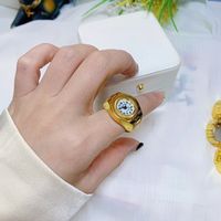 Alloy Casual Simple Style Clock Plating Open Rings Rings main image 1