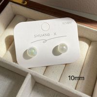 Simple Style Pearl Alloy Stoving Varnish Artificial Pearls Women's Ear Studs 1 Pair sku image 14