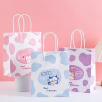 Cartoon Style Cute Animal Cow Pattern Kraft Paper Party Gift Bags main image 5