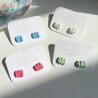1 Pair Simple Style C Shape Plating Alloy Ear Studs main image 5