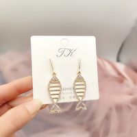 1 Pair Fashion Flower Butterfly Bow Knot Alloy Inlay Artificial Pearls Rhinestones Shell Women's Earrings sku image 43