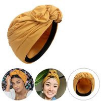Women's Simple Style Solid Color Bowknot Eaveless Beanie Hat sku image 2