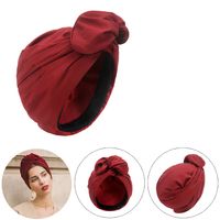 Women's Simple Style Solid Color Bowknot Eaveless Beanie Hat sku image 3