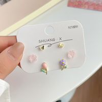 Sweet Flower Plating Alloy Earrings sku image 17