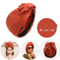 Women's Simple Style Solid Color Bowknot Eaveless Beanie Hat sku image 5