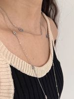 Ig Style Simple Style Solid Color Titanium Steel Plating Long Necklace main image 4