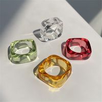 Wholesale Jewelry Simple Style Solid Color Arylic Rings main image 1