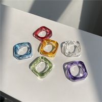 Wholesale Jewelry Simple Style Solid Color Arylic Rings main image 5