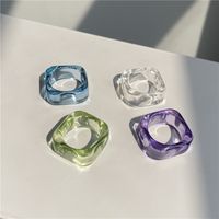 Wholesale Jewelry Simple Style Solid Color Arylic Rings sku image 2