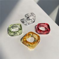 Wholesale Jewelry Simple Style Solid Color Arylic Rings sku image 1