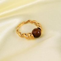 Simple Style Commute Round Stainless Steel 18k Gold Plated Rings In Bulk sku image 2