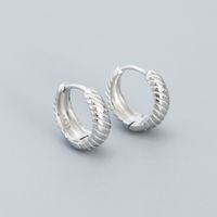 1 Pair Simple Style Geometric Plating Sterling Silver Earrings sku image 3