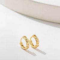 1 Pair Ig Style Simple Style Solid Color Plating Alloy Earrings main image 4