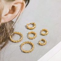 1 Pair Ig Style Simple Style Solid Color Plating Alloy Earrings main image 2