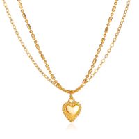 Romantic Shiny Heart Shape Rhombus Copper Plating Inlay Crystal Rhinestones Zircon 18k Gold Plated Gold Plated Silver Plated Pendant Necklace sku image 9