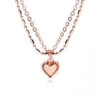 Romantic Shiny Heart Shape Rhombus Copper Plating Inlay Crystal Rhinestones Zircon 18k Gold Plated Gold Plated Silver Plated Pendant Necklace sku image 10