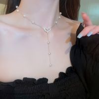 Vintage Style Letter Alloy Inlay Artificial Pearls Rhinestones Women's Necklace 1 Piece sku image 46