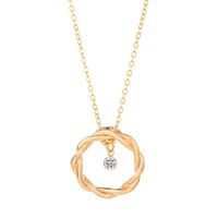 Romantic Shiny Heart Shape Rhombus Copper Plating Inlay Crystal Rhinestones Zircon 18k Gold Plated Gold Plated Silver Plated Pendant Necklace sku image 13