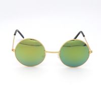 Punk Streetwear Solid Color Ac Round Frame Full Frame Women's Sunglasses sku image 24