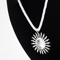 Casual Simple Style Sun Flower Alloy Women's Pendant Necklace Long Necklace main image 5