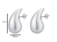 1 Pair Simple Style Solid Color Plating Stainless Steel 18k Gold Plated Ear Studs sku image 1