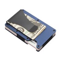 Unisex Solid Color Stainless Steel Alloy Open Card Holders sku image 1