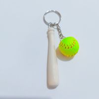 Simple Style Sports Ball Pu Leather Metal Unisex Bag Pendant Keychain main image 5