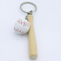 Simple Style Sports Ball Pu Leather Metal Unisex Bag Pendant Keychain main image 2