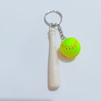 Simple Style Sports Ball Pu Leather Metal Unisex Bag Pendant Keychain sku image 3