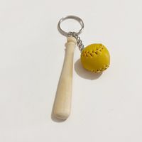 Simple Style Sports Ball Pu Leather Metal Unisex Bag Pendant Keychain sku image 4