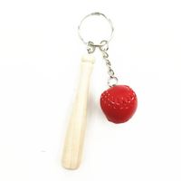 Simple Style Sports Ball Pu Leather Metal Unisex Bag Pendant Keychain sku image 6