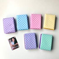 Original Ins Style Color Plaid Chessboard Mini3-inch Polaroid Album Star-chasing Aidou Mini Truck Card Binder Storage Book main image 5