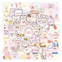 500 Cute Korean Bear Girl Ins Cartoon Character Journal Stickers Stationery Luggage Note Stickers main image 4