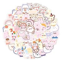 500 Cute Korean Bear Girl Ins Cartoon Character Journal Stickers Stationery Luggage Note Stickers sku image 3