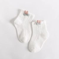 Women's Cute Stripe Cotton Mesh Crew Socks One Pair sku image 9