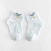 Women's Cute Stripe Cotton Mesh Crew Socks One Pair sku image 5