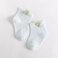 Women's Cute Stripe Cotton Mesh Crew Socks One Pair sku image 13